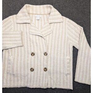 Rachel Zoe Collared Double Breasted Jacket Women's Size Large Pockets